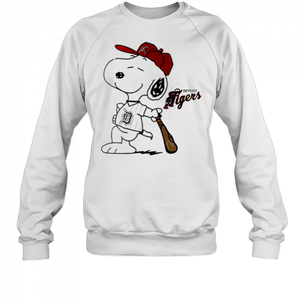 Detroit Tigers Collab Snoopy 2025 Baseball shirt Sweatshirt
