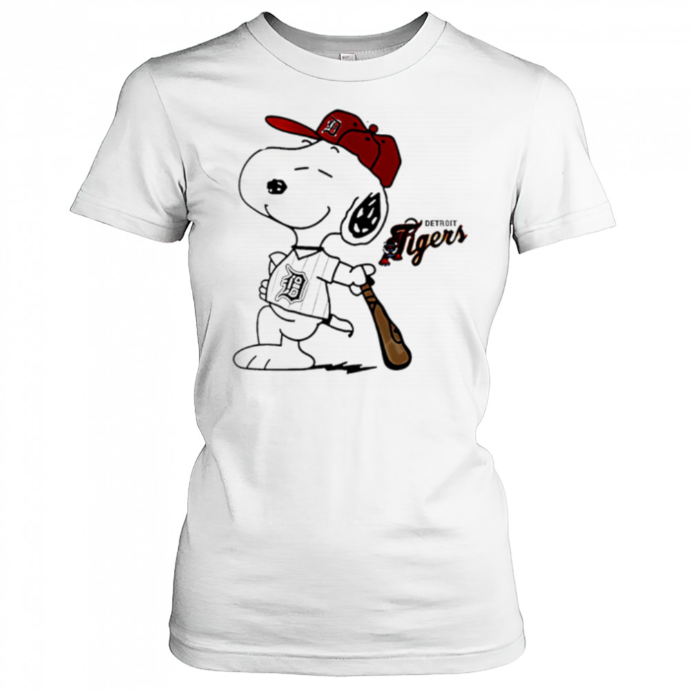 Detroit Tigers Collab Snoopy 2025 Baseball shirt Women's T-shirt