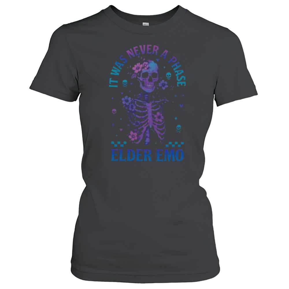 Elder Emo Club Skeleton It Was Never A Phase Sweatshirt Women's T-shirt