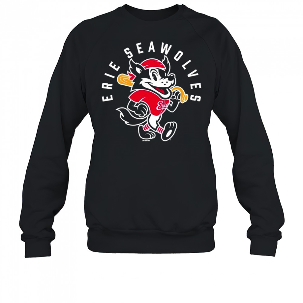 Erie Seawolves Fauxback Secondary Mascot T-shirt Sweatshirt