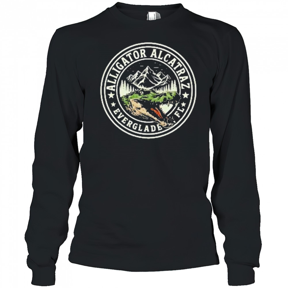 Everglades Florida Alligator Alcatraz T-Shirt Long Sleeved