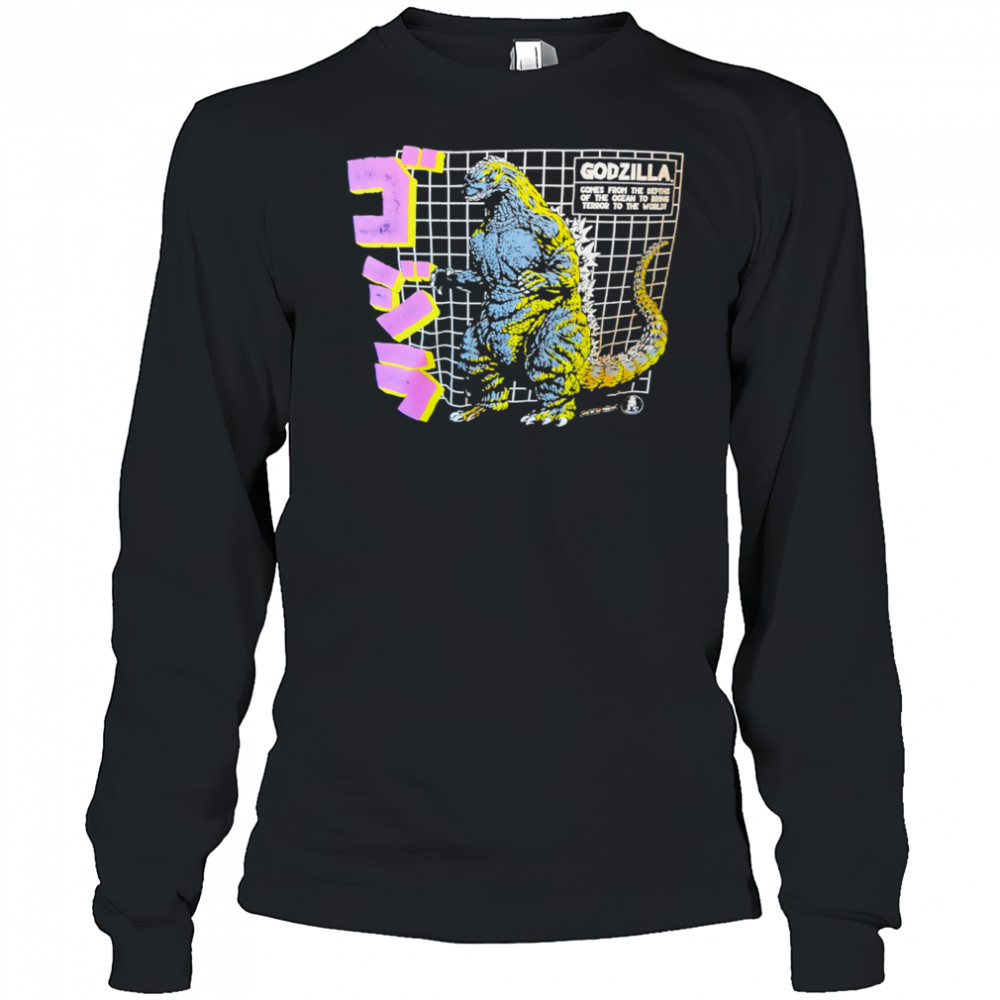 GODZILLA Monster Movie retro shirt Long Sleeved