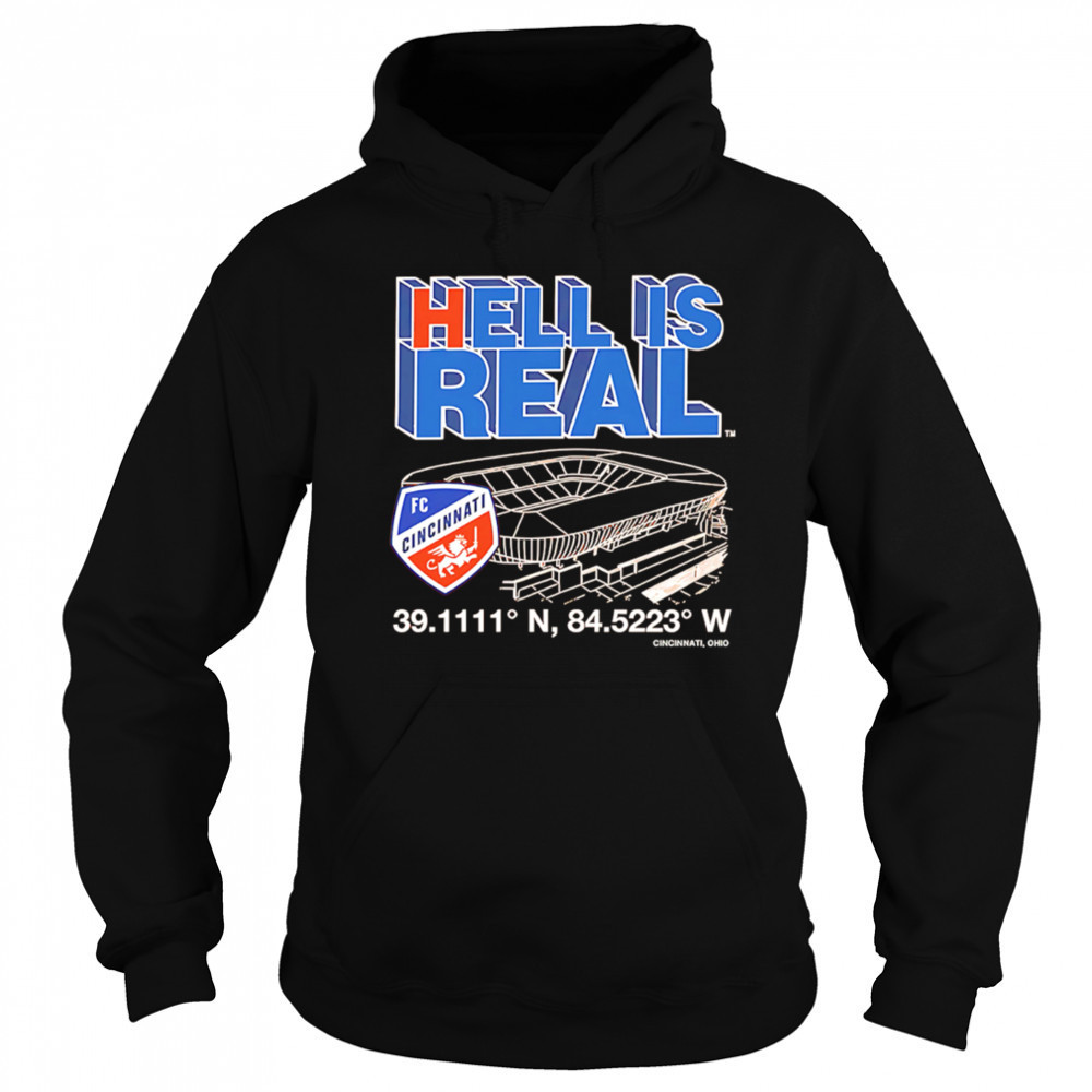 Hell Is Real Cincinnati Coordinates premium shirt Sweatshirt