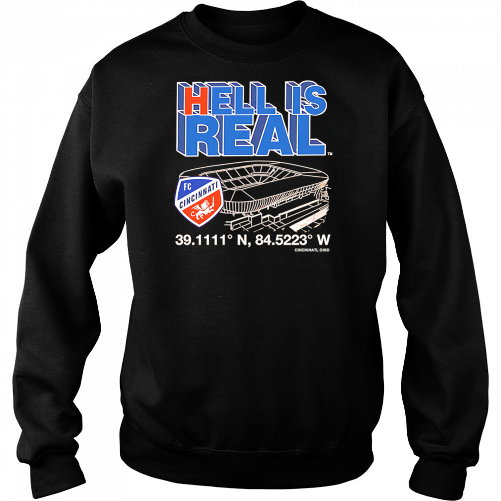 Hell Is Real Cincinnati Coordinates premium shirt Hoodie