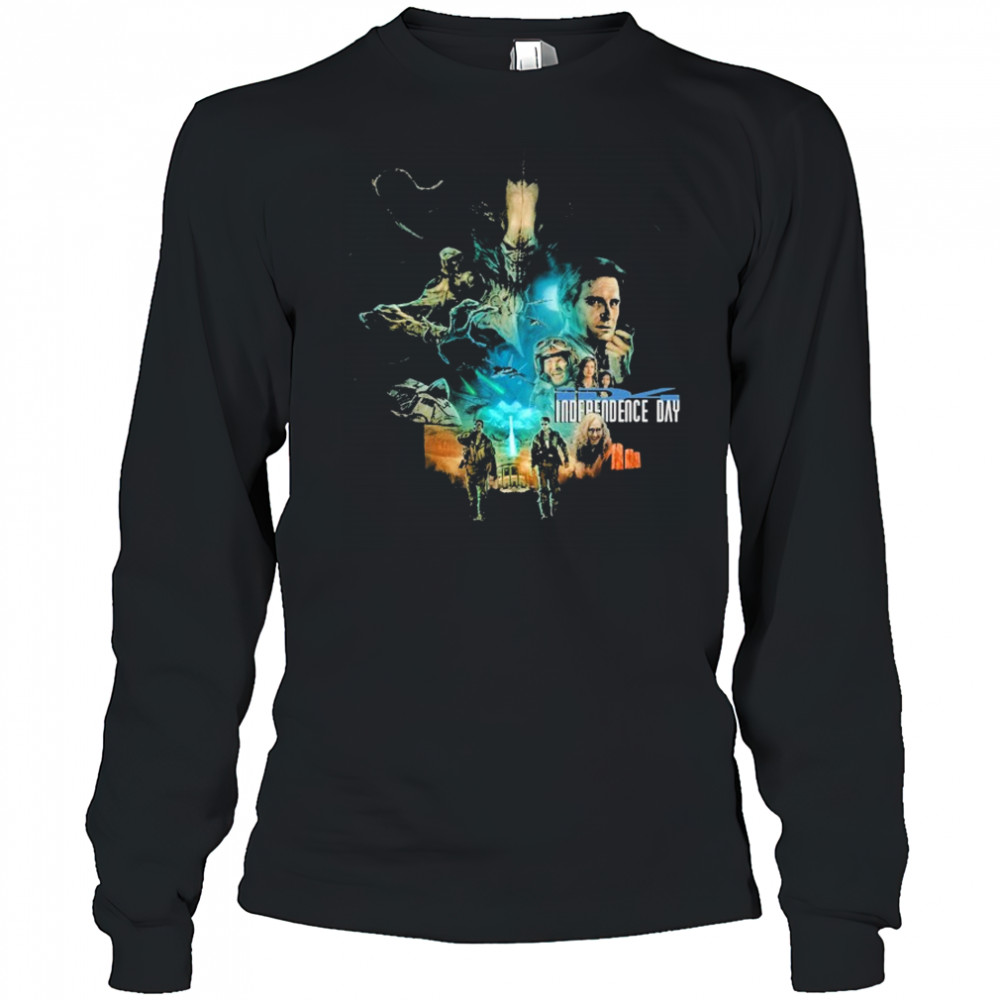 Independence Day Alien Attack T-shirt Long Sleeved