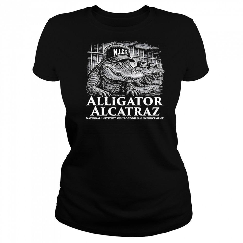 Nice alligator Alcatraz National Institute Of Crocodilian Enforcement shirt Women's T-shirt