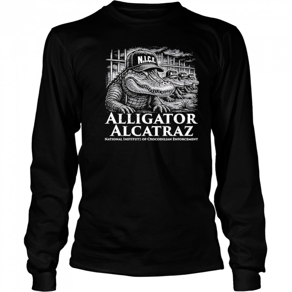 Nice alligator Alcatraz National Institute Of Crocodilian Enforcement shirt Long Sleeved