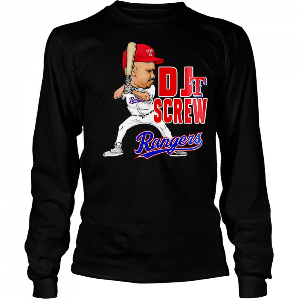 Texas Rangers DJ Screw 2025 Baseball shirt Long Sleeved