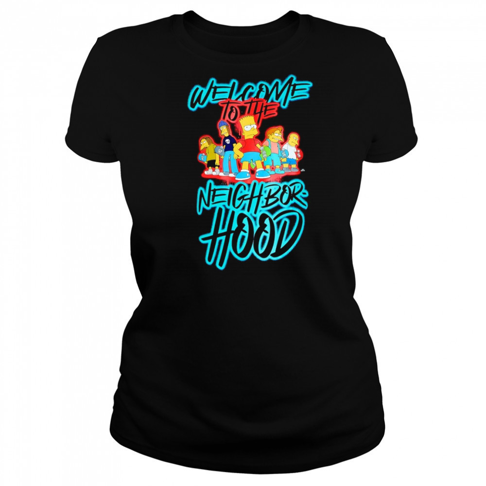 The Simpsons Welcome to the Neighborhood cartoon shirt Women's T-shirt