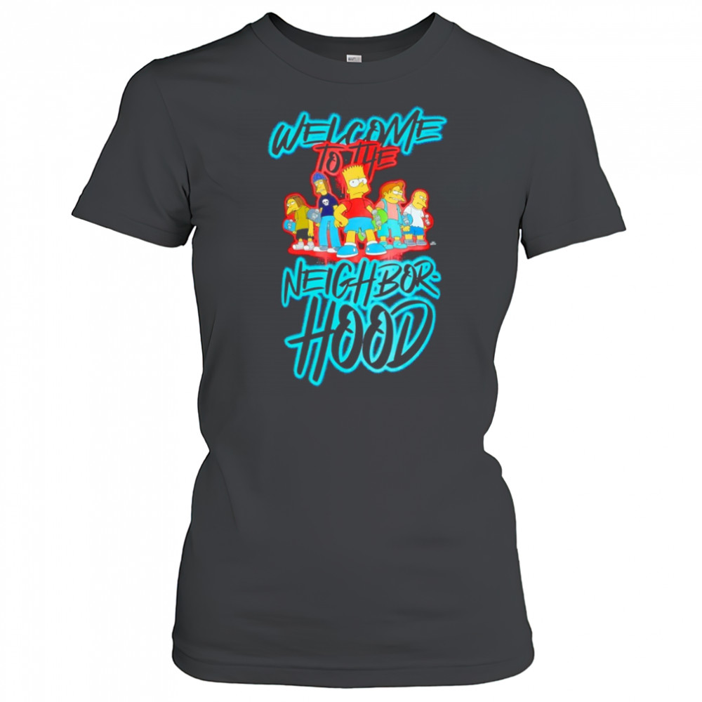 The Simpsons Welcome to the Neighborhood cartoon shirt Women's T-shirt