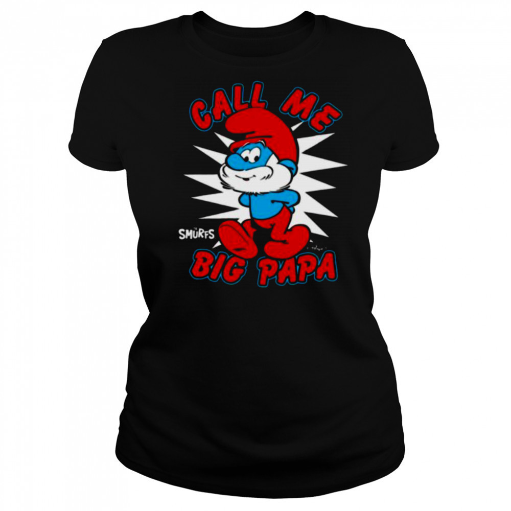 The Smurfs Call Me Big Papa Smurf Retro Cartoon Shirt Women's T-shirt
