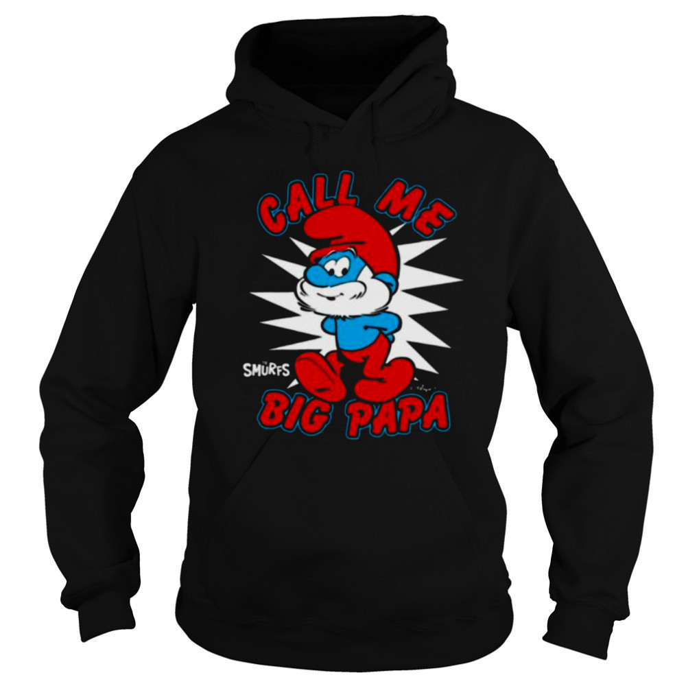 The Smurfs Call Me Big Papa Smurf Retro Cartoon Shirt Sweatshirt