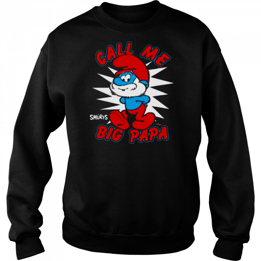 The Smurfs Call Me Big Papa Smurf Retro Cartoon Shirt Hoodie