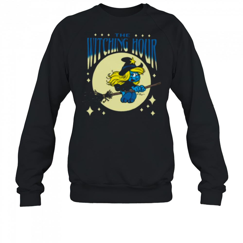 The Smurfs Witching Hour Smurfette Halloween Retro Cartoon Shirt Sweatshirt