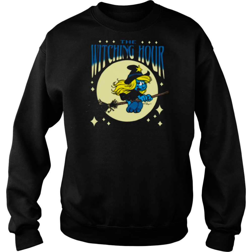The Smurfs Witching Hour Smurfette Halloween Retro Cartoon Shirt Hoodie