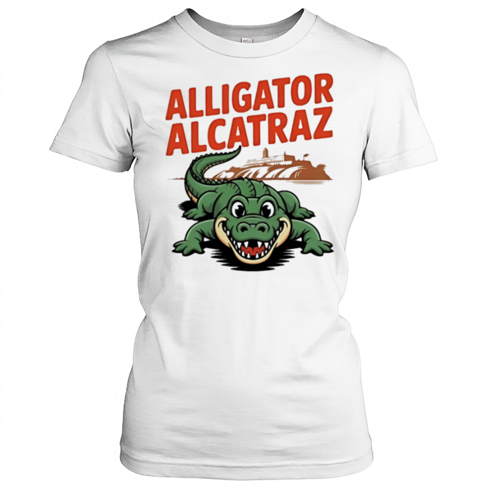 Vintage Alligator Alcatraz cartoon shirt Women's T-shirt