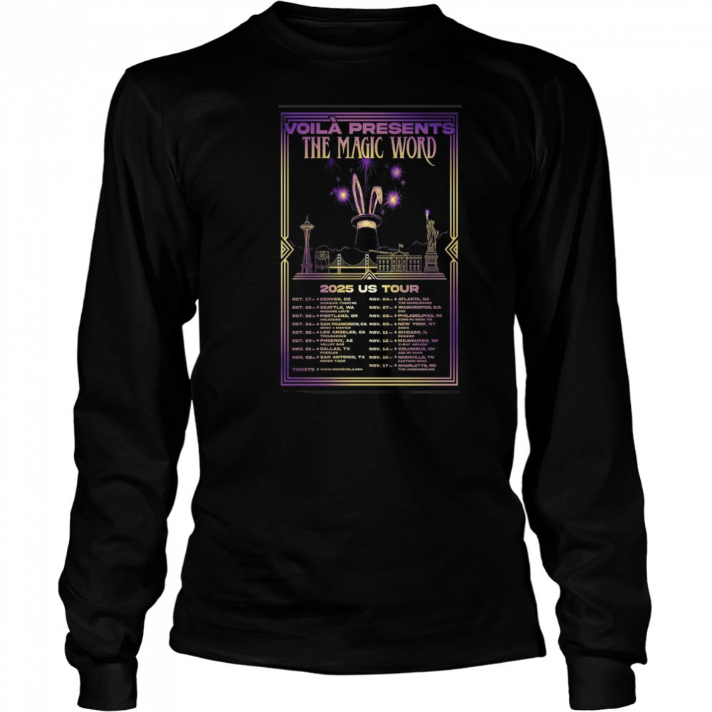 VOILA Band Poster US Tour 2025 T-Shirt Long Sleeved