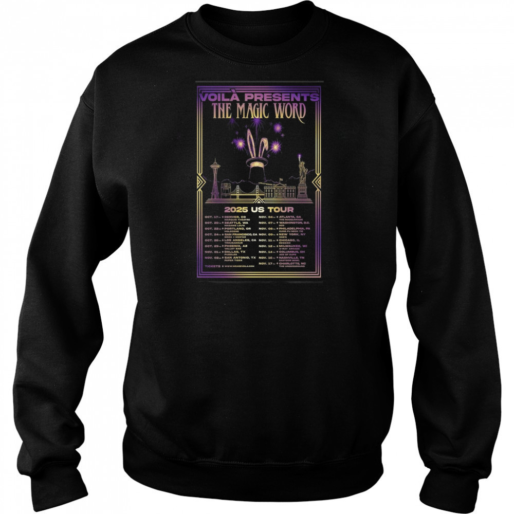 VOILA Band Poster US Tour 2025 T-Shirt Hoodie