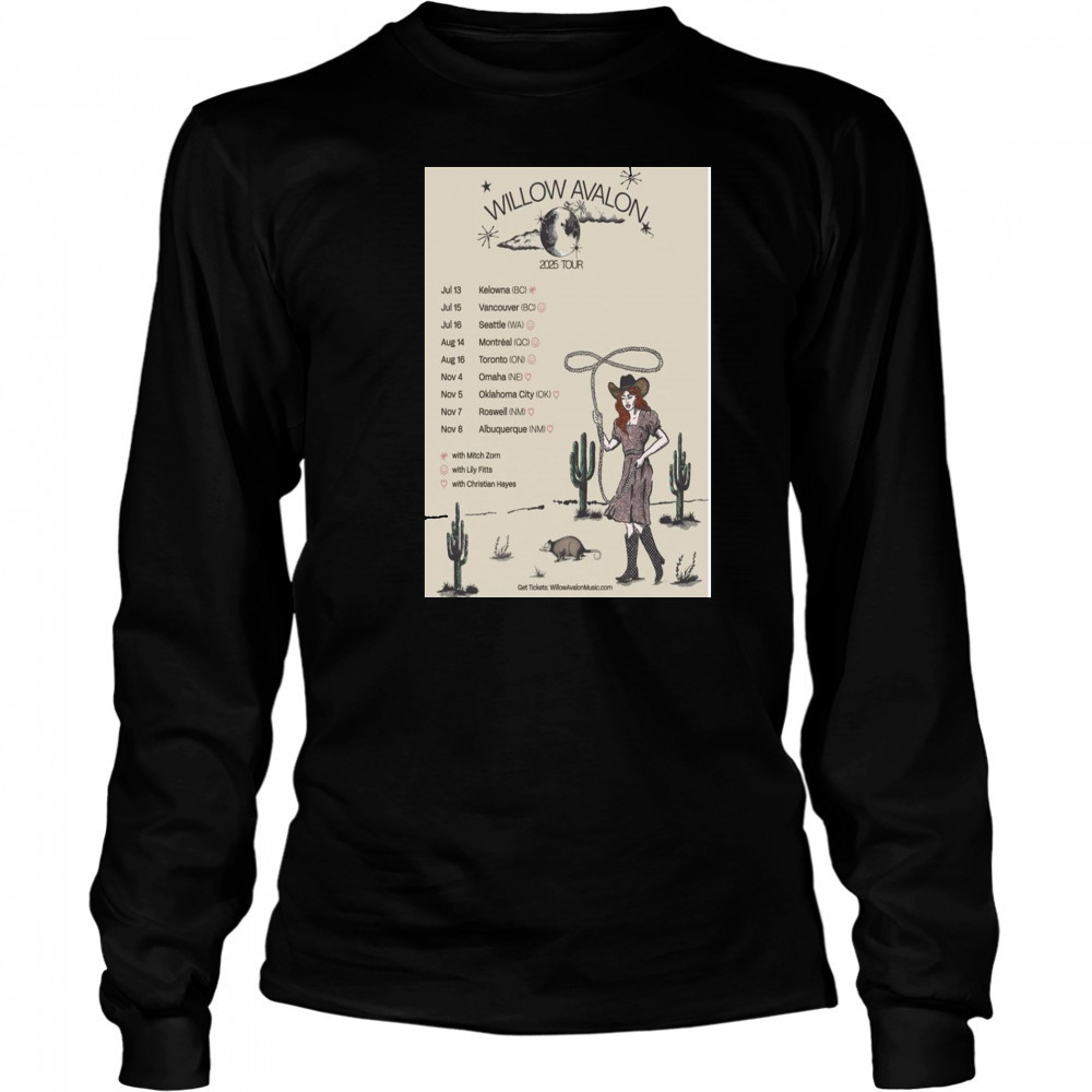 Willow Avalon Poster Tour 2025 T-Shirt Long Sleeved
