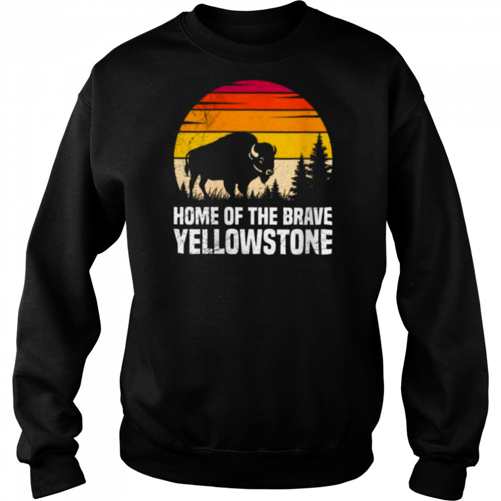 Womens National Park HOME OF BRAVE America Funny Yellowstone Shirt Hoodie