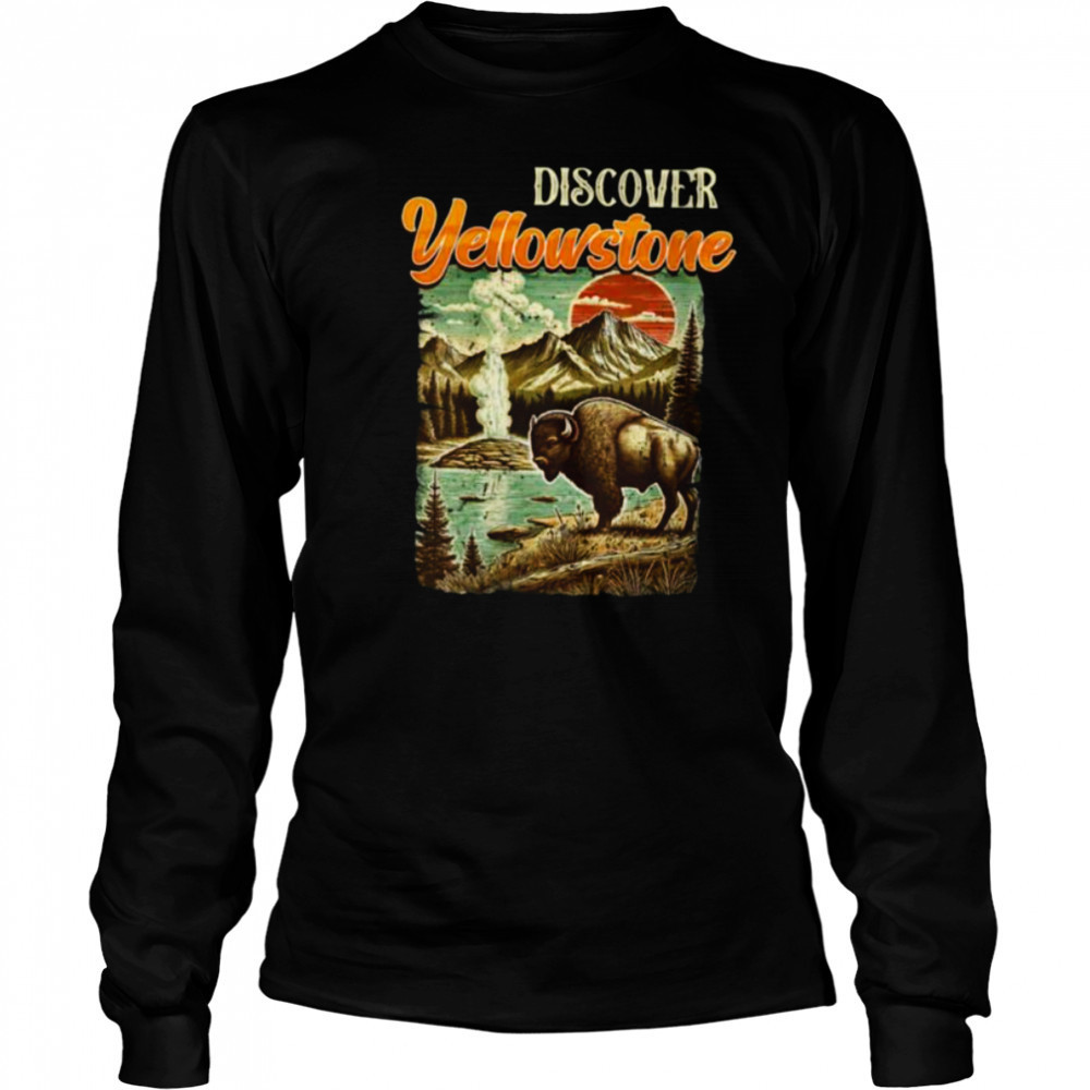 Womens Yellowstone National Park ENTDECKE YELLOWSTONE America Shirt Long Sleeved