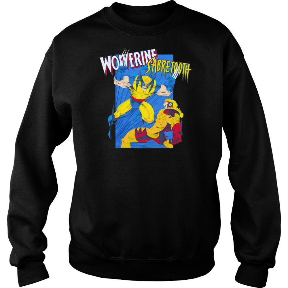 X Men Wolverine Vs Sabretooth shirt Hoodie