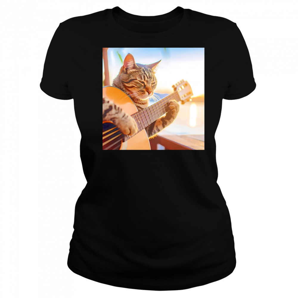 Acoustic Cat guitar shirt Women's T-shirt