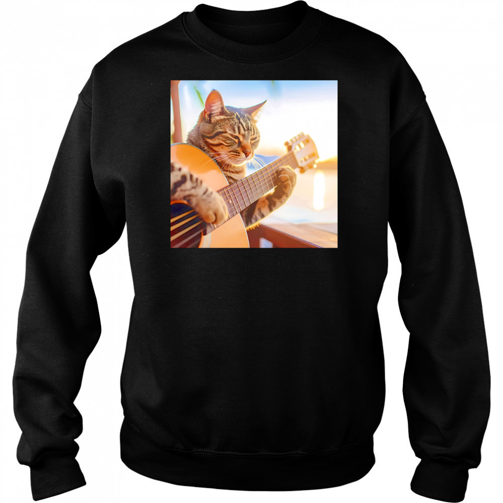 Acoustic Cat guitar shirt Hoodie