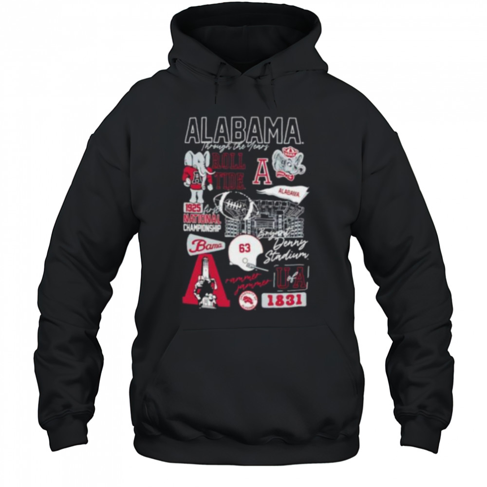 Alabama Crimson Tide through the years 1831 shirt Hoodie