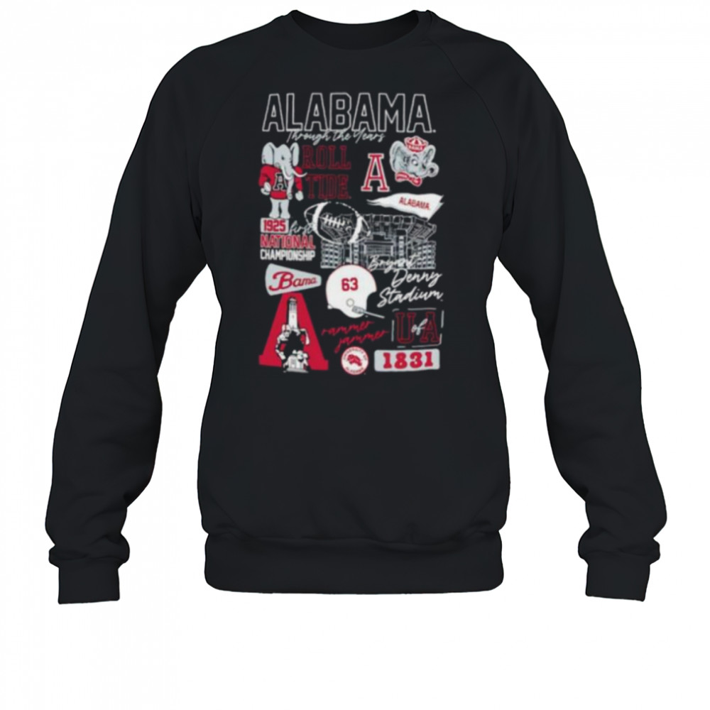 Alabama Crimson Tide through the years 1831 shirt Sweatshirt