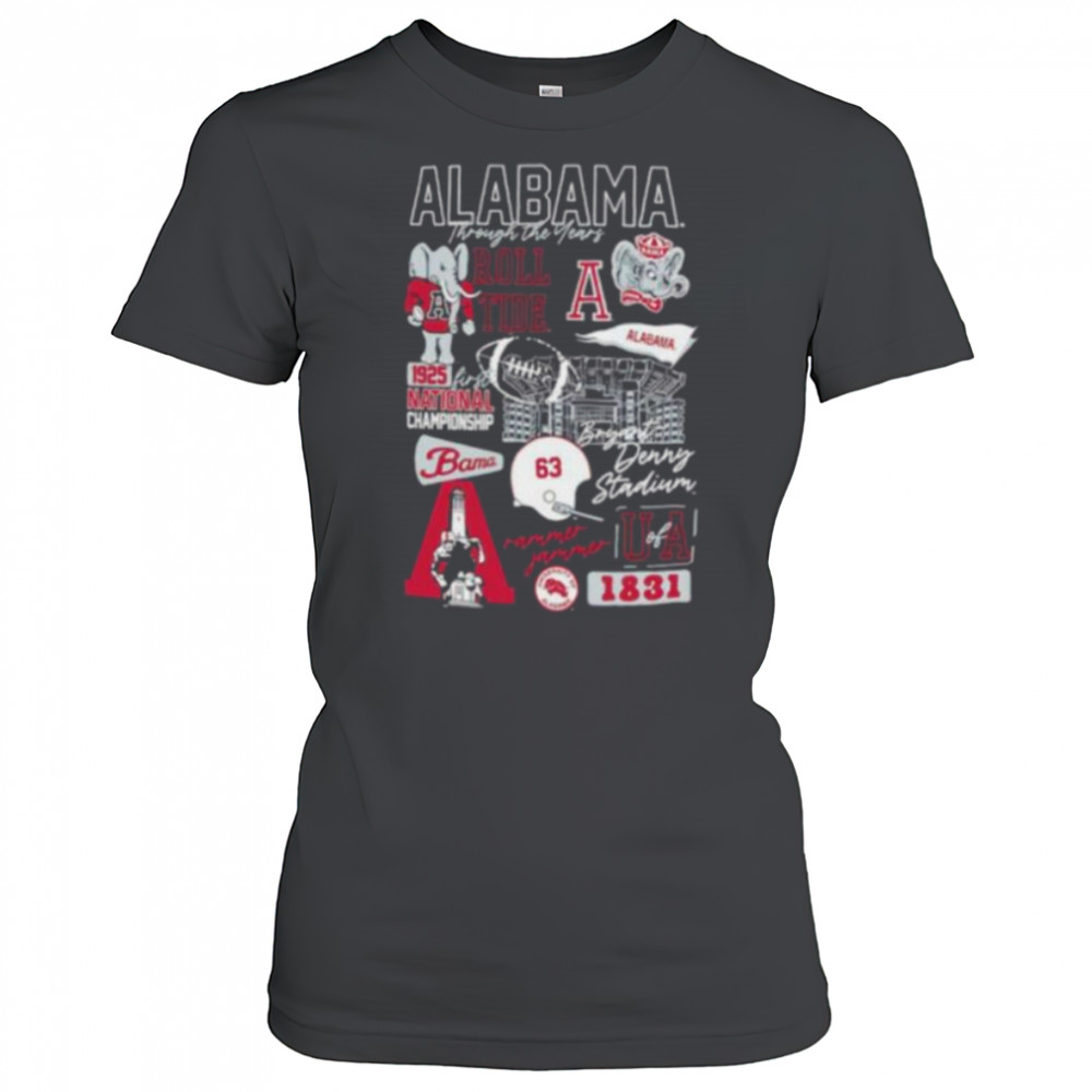 Alabama Crimson Tide through the years 1831 shirt Women's T-shirt
