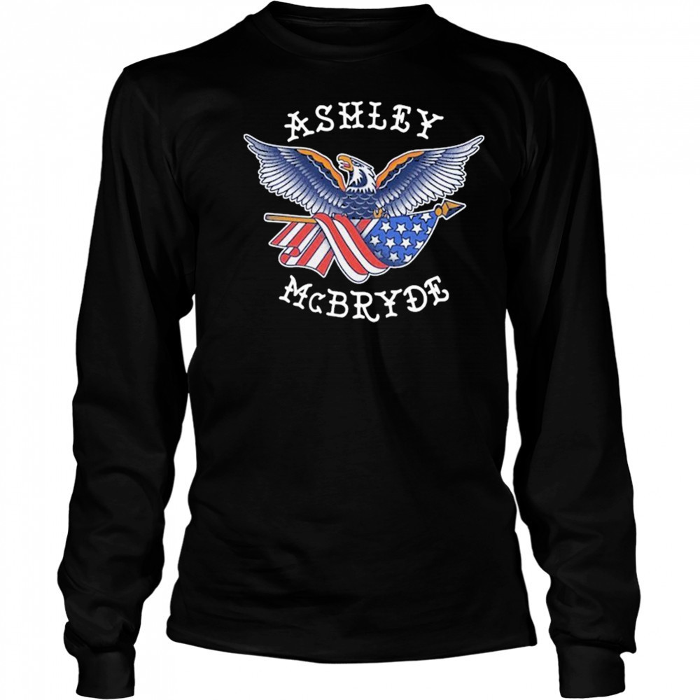 Ashley Mcbryde Eagle American Flag T-shirt Long Sleeved