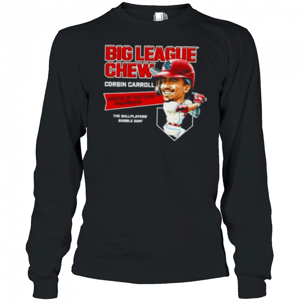 Big League Chew Corbin Carroll Rookie of The Year Raspberry The Ballplayers Bubble Gum shirt Long Sleeved