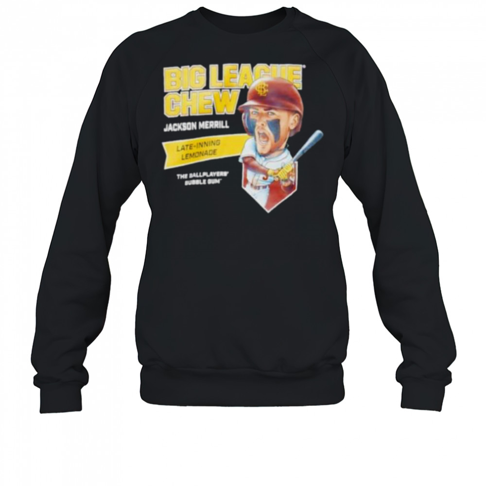 Big League Chew Jackson Merrill Late inning Lemonade The Ballplayers Bubble Gum shirt Sweatshirt