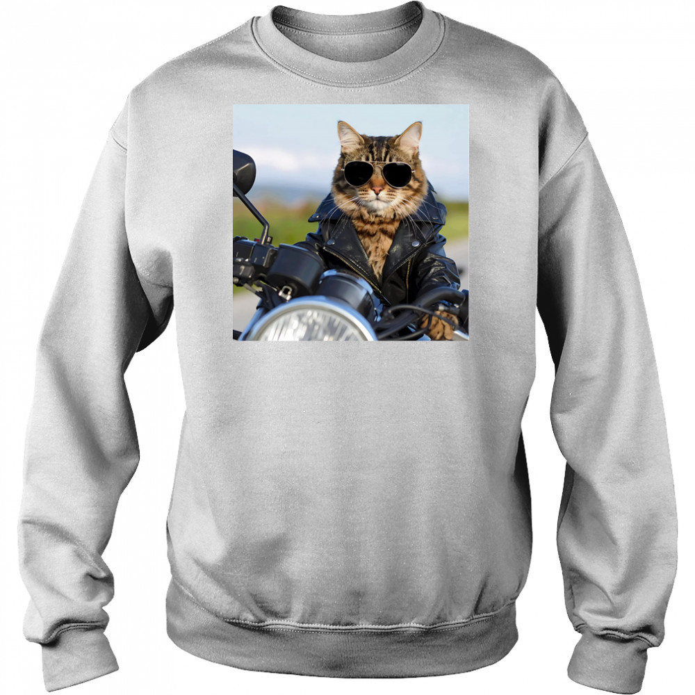 Biker Cat shirt Hoodie