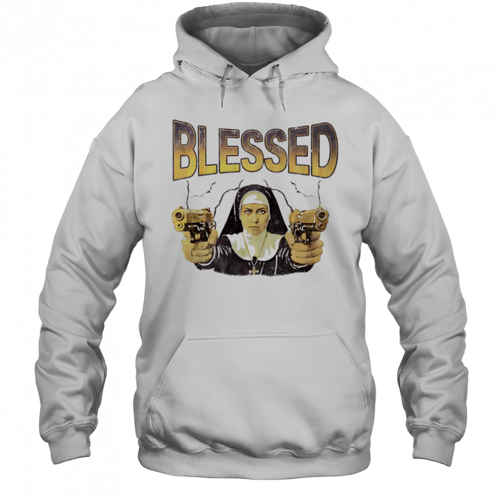 Blessed nun with gun shirt Hoodie
