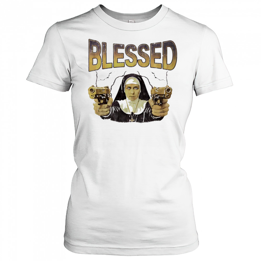 Blessed nun with gun shirt Women's T-shirt