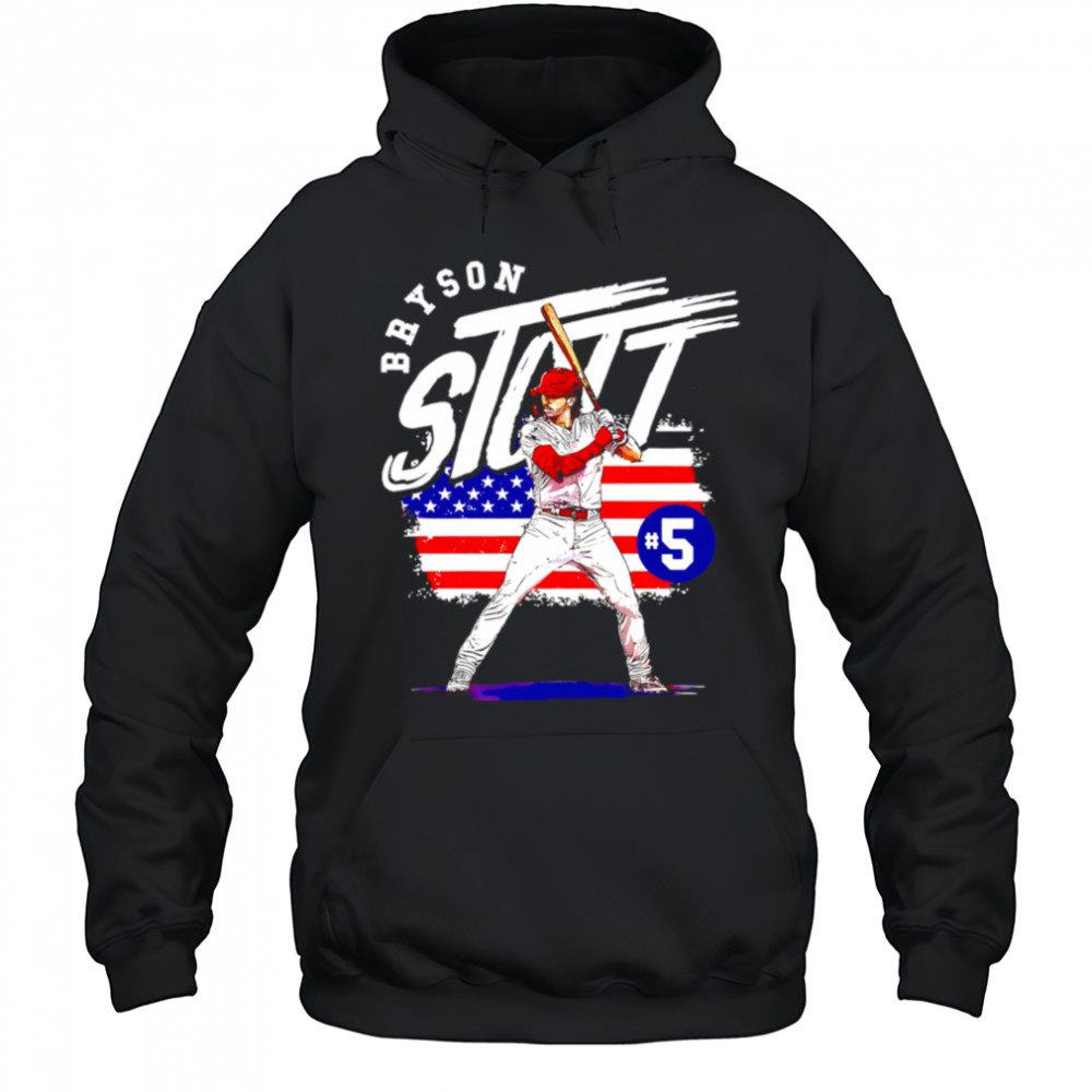 Bryson Stott Baseball Philadelphia Phillies American Flag 4th Of July shirt Hoodie