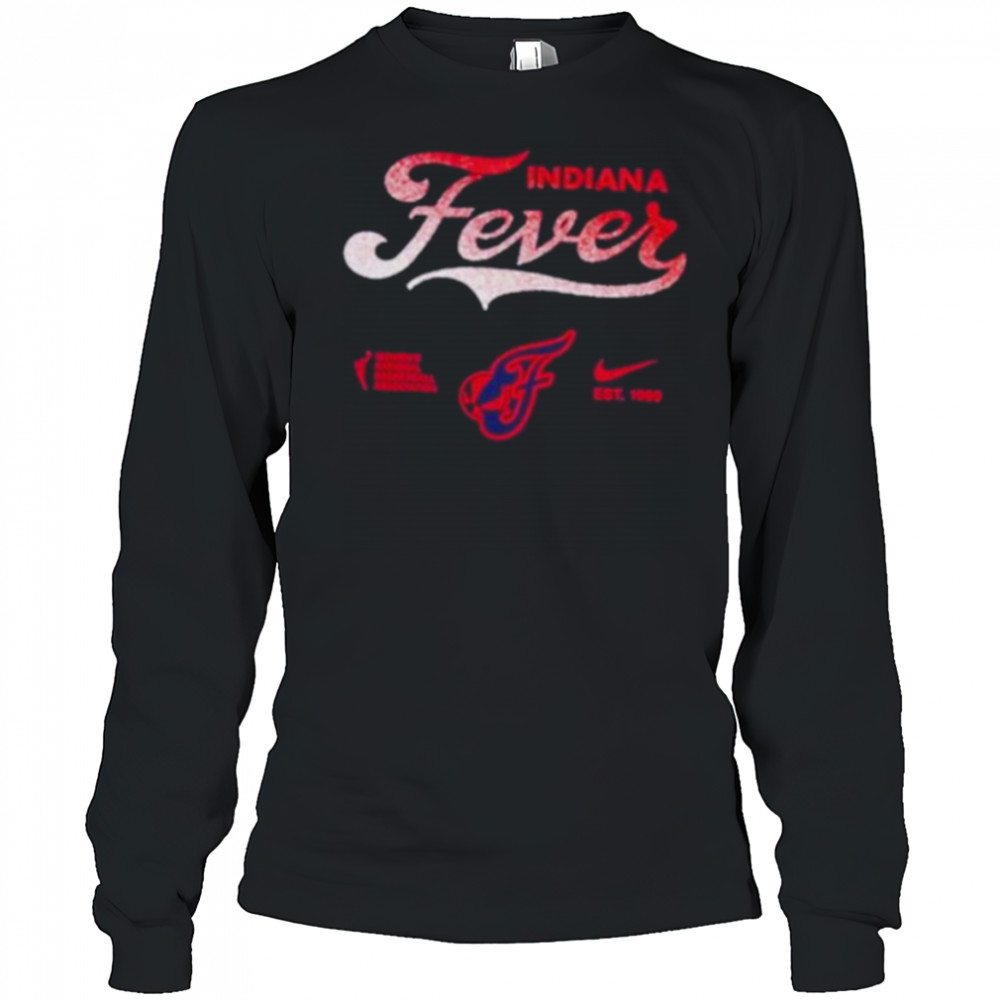 Caitlin Clark Wearing Indiana Fever Script Fade Core shirt Long Sleeved