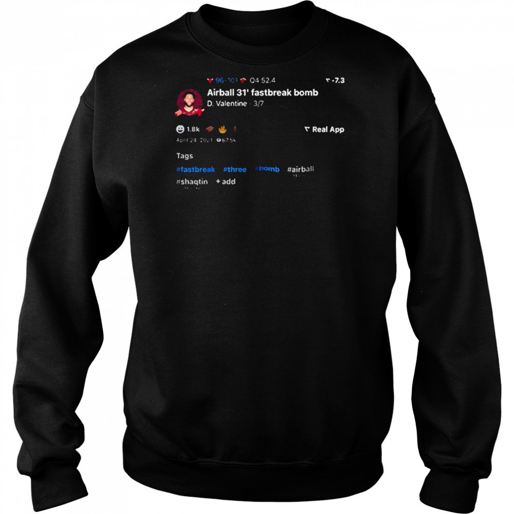 Denzel Valentine Airball 31 Fastbreak Bomb Shirt Hoodie