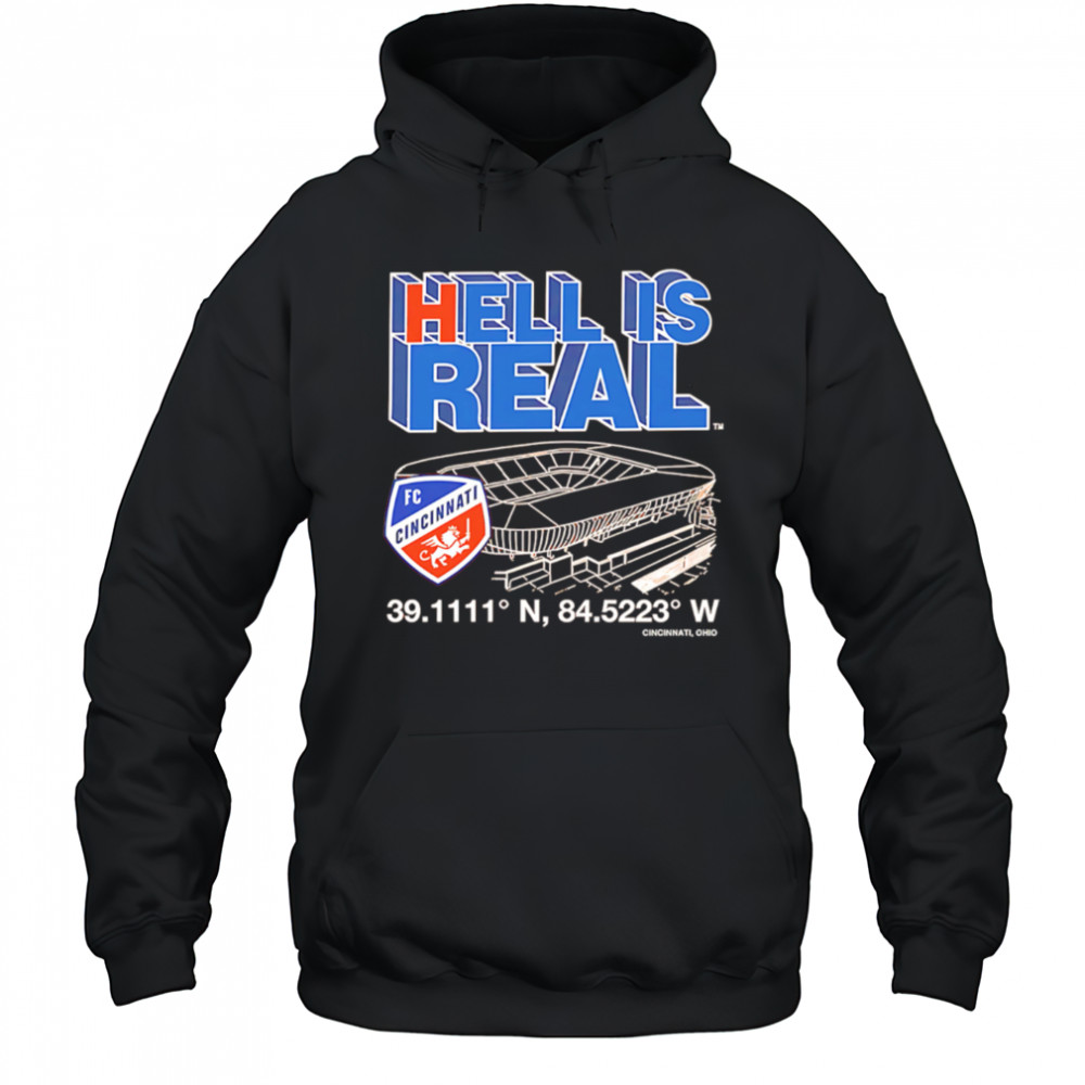 Hell Is Real Cincinnati Coordinates premium shirt Hoodie
