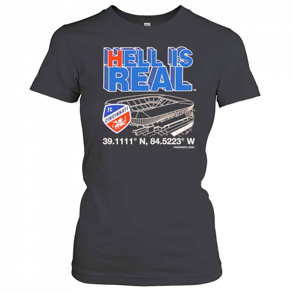 Hell Is Real Cincinnati Coordinates premium shirt Women's T-shirt