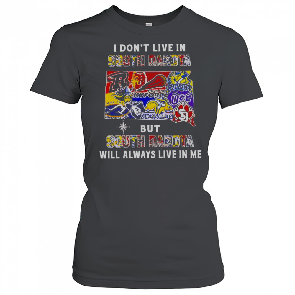 I Don’t Live In South Dakota But South Dakota Will Always Live In Me Sport Teams T-Shirt Women's T-shirt