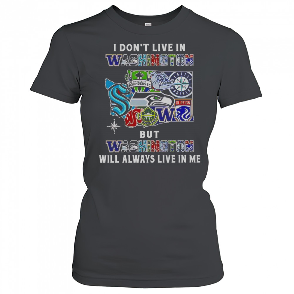 I Don’t Live In Washington But Washington Will Always Live In Me Sport Teams T-Shirt Women's T-shirt