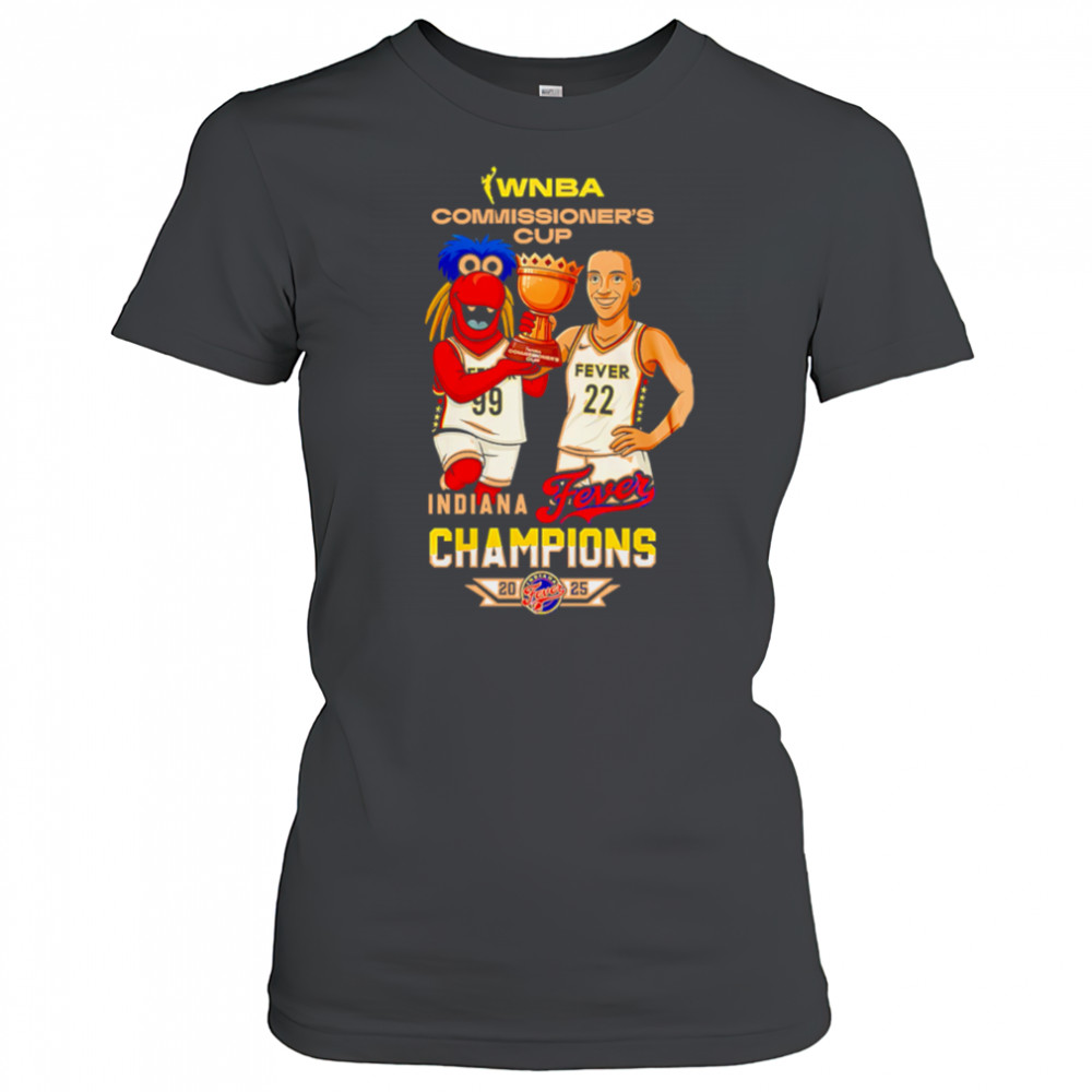 Indiana Fever Caitlin Clark Wnba Commissioners Cup Champions 2025 cartoon shirt Women's T-shirt