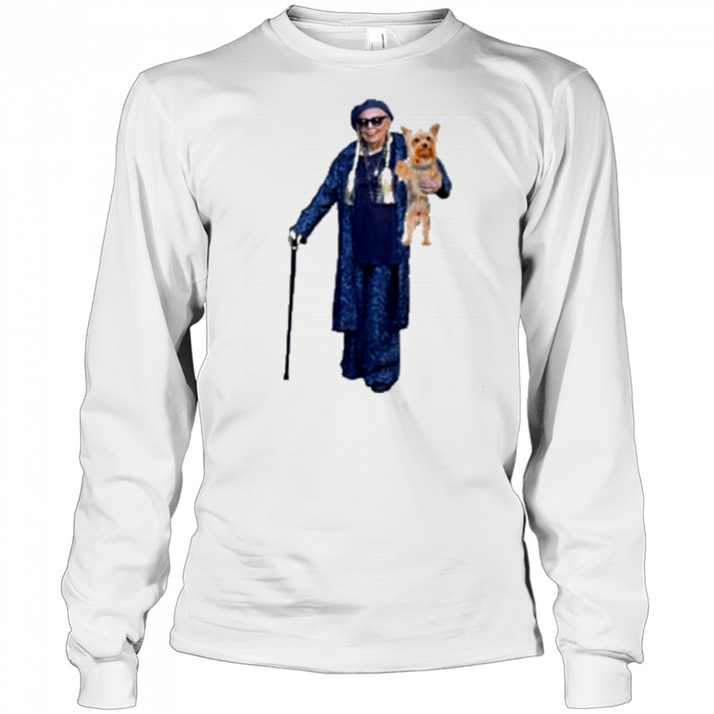 Joni Mitchell And Yorkshire Terrier T-Shirt Long Sleeved