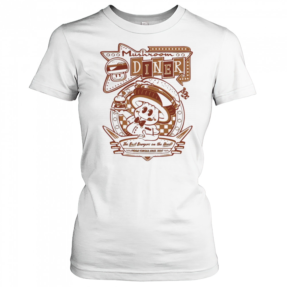 Mushroom dinner burger road shirt Women's T-shirt