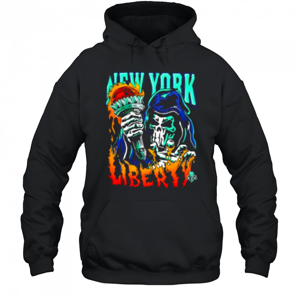 New York Liberty Torch player skeleton shirt Hoodie