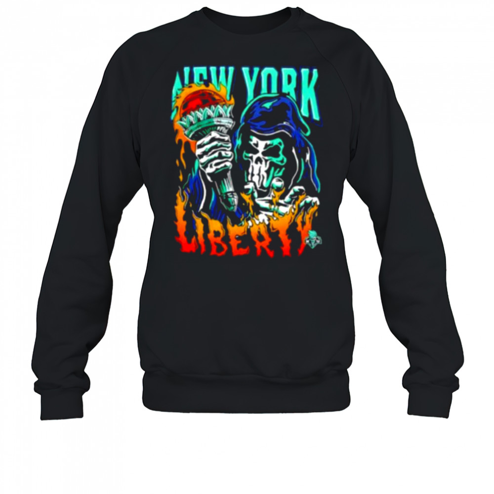 New York Liberty Torch player skeleton shirt Sweatshirt