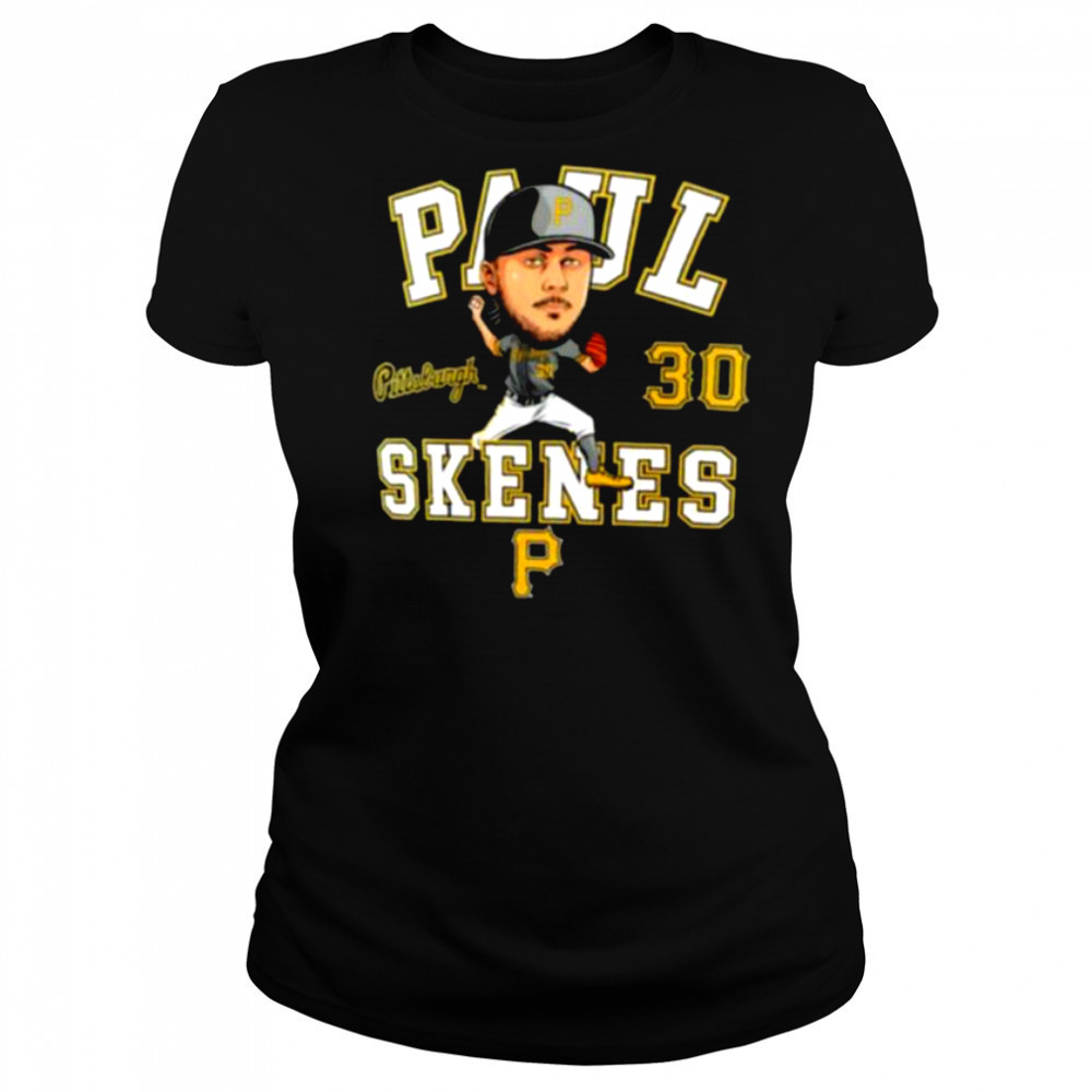 Paul Skenes #30 Pittsburgh Pirates Baseball player caricature shirt Women's T-shirt
